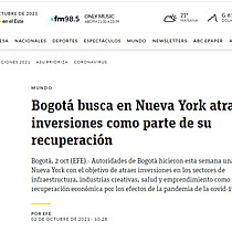 Bogot busca en Nueva York atraer inversiones como parte de su recuperacin